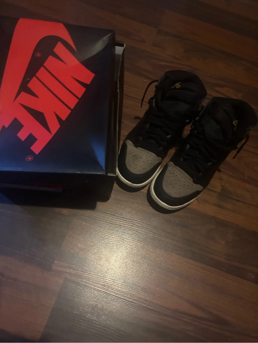 Nike Black Box with Red Swoosh Logo